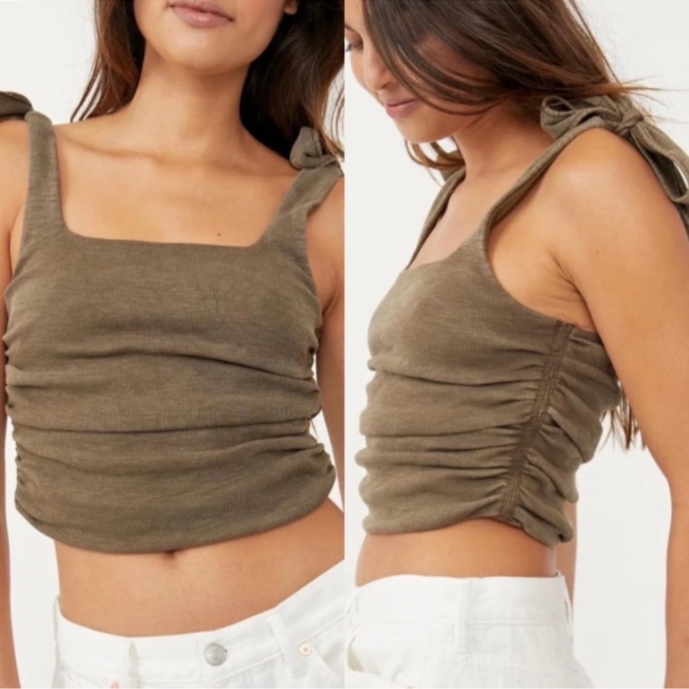Free People Boulevard Tie Shoulder Tank Top Sz XL